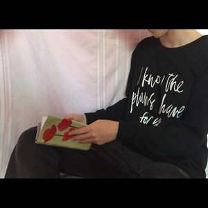 cursive bible verse black sweatshirt